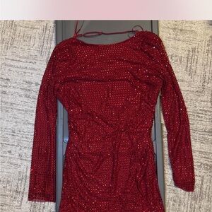 Zara Red Sequin Mini Dress